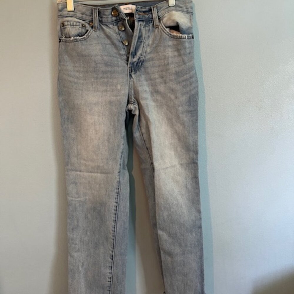 Pistola distressed button fly jeans